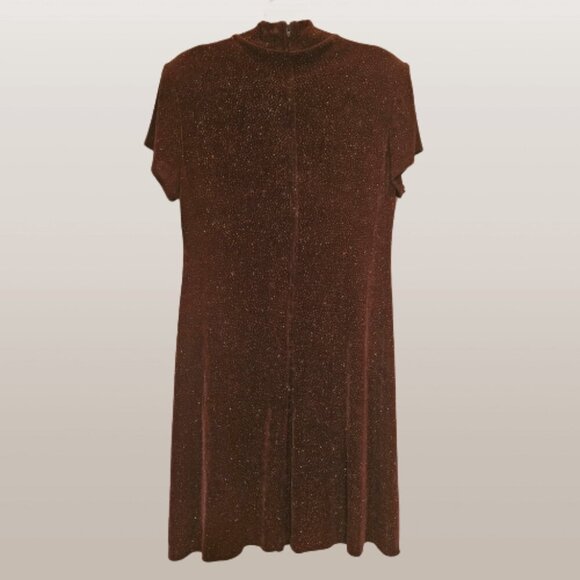 Jessica Howard Maroon/Brown Sparkly Dress - 12 - Picture 2 of 6